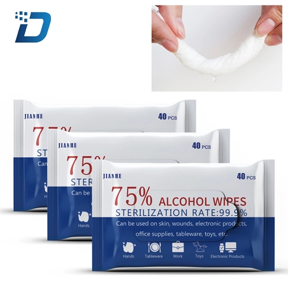 40 Sheets 75% Alcohol Sanitizing Wipes - Image 1
