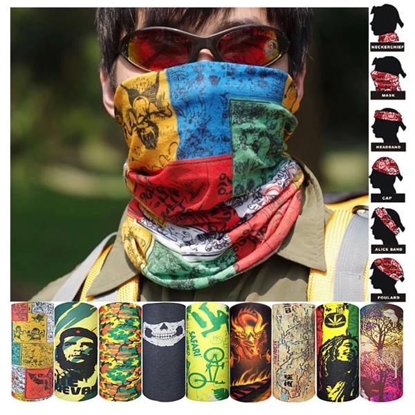 100% Polyester Tube Scarf Seamless Headband Outdoor Sports H - Image 2