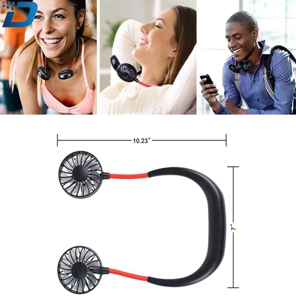Portable Necklace Adjustment Head Fan USB Rechargeable Fan - Image 4