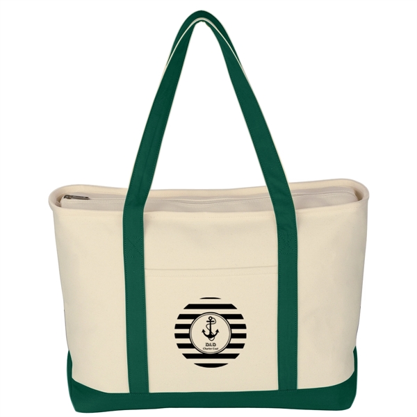 Large Heavy Cotton Canvas Boat Tote Bag - Image 18