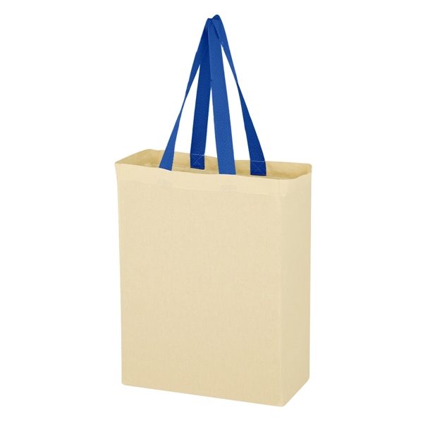 Natural Cotton Canvas Grocery Tote Bag - Image 9