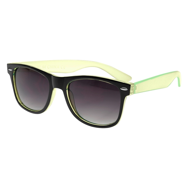 Two-Tone Translucent Malibu Sunglasses - Image 19
