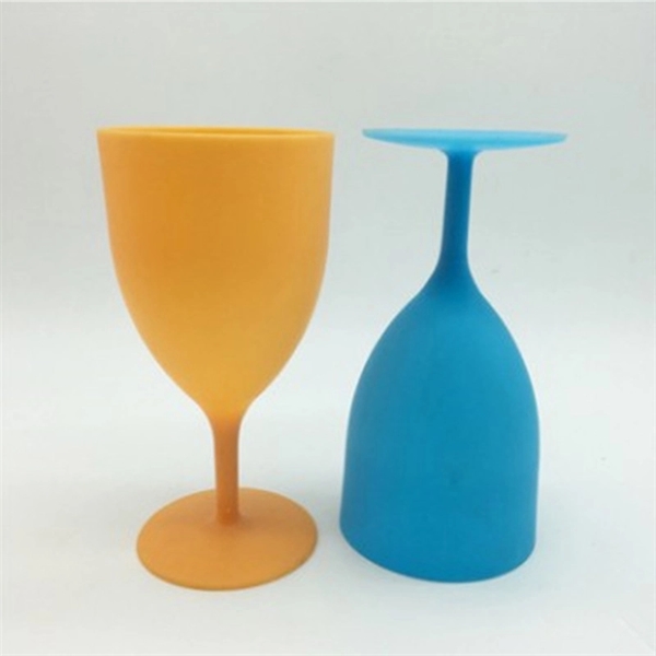 Frosted plastic goblets