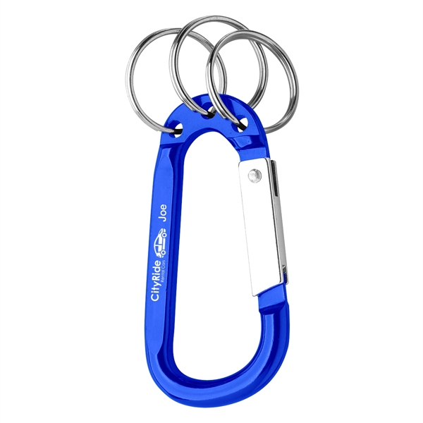 8mm Carabiner With Triple Split Ring - Image 7