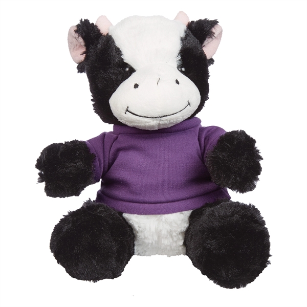 8 1/2 Plush Cuddly Cow With Shirt - Image 5
