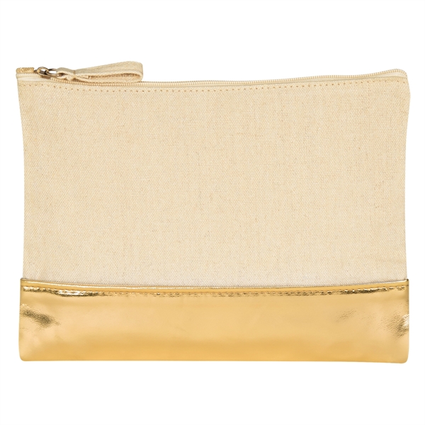 12 Oz. Cotton Cosmetic Bag With Metallic Accent - Image 8