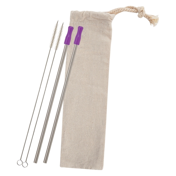 2-Pack Stainless Straw Kit with Cotton Pouch - Image 16