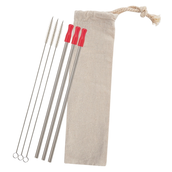 3-Pack Stainless Straw Kit with Cotton Pouch - Image 13