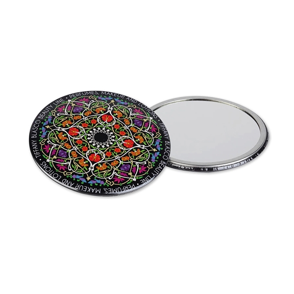 3.5" Circle Celluloid Pocket Mirror Button - Image 1