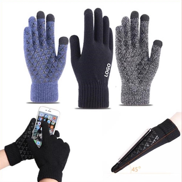 Anti-Slip Touch Screen Knit Gloves - Image 1