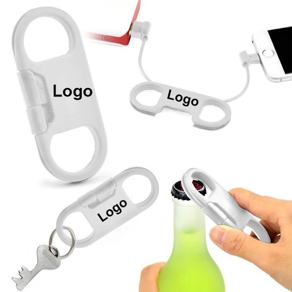 Bottle Opener Charging Cable Keychain - Image 1