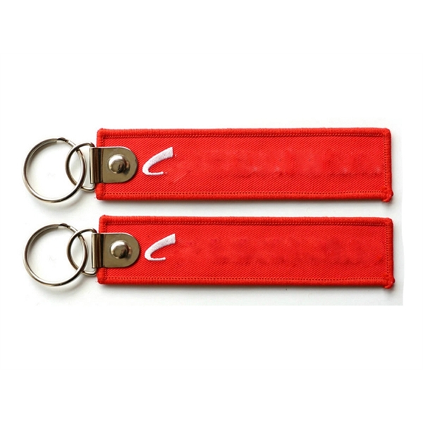 Embroiderered Fabric Key Chain
