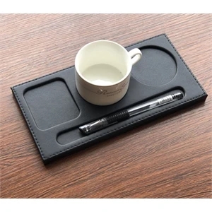 PU Leather Multifunction Conference Cup Board 