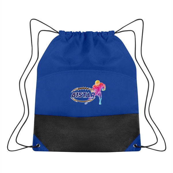 Non-Woven Two-Tone Drawstring Sports Pack - Image 8