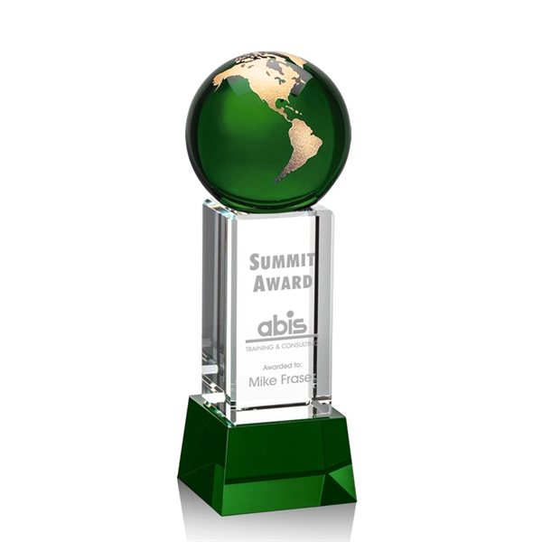 Luz Globe Award - Green with Base - Image 2