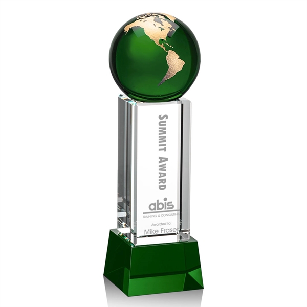 Luz Globe Award - Green with Base - Image 4