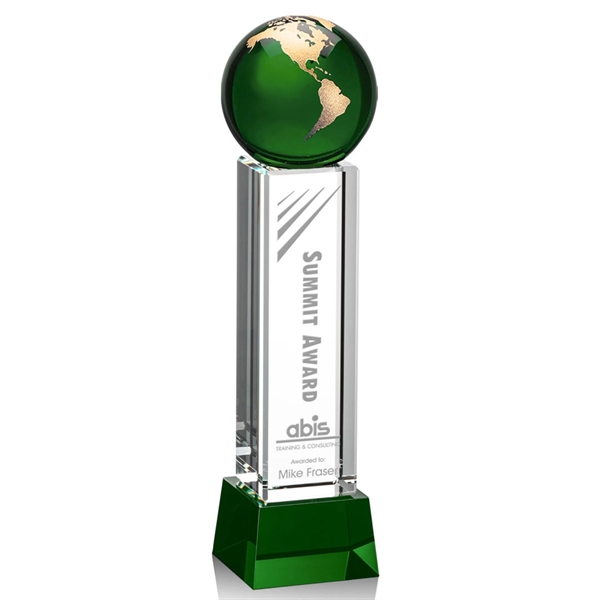 Luz Globe Award - Green with Base - Image 6