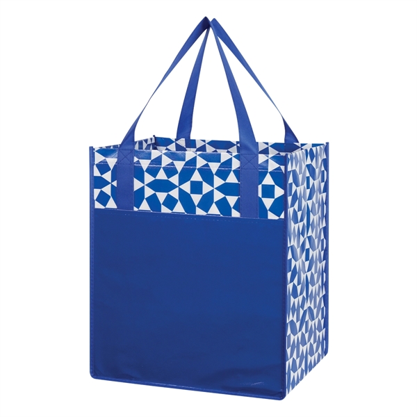 Non-Woven Geometric Shopping Tote Bag - Image 16