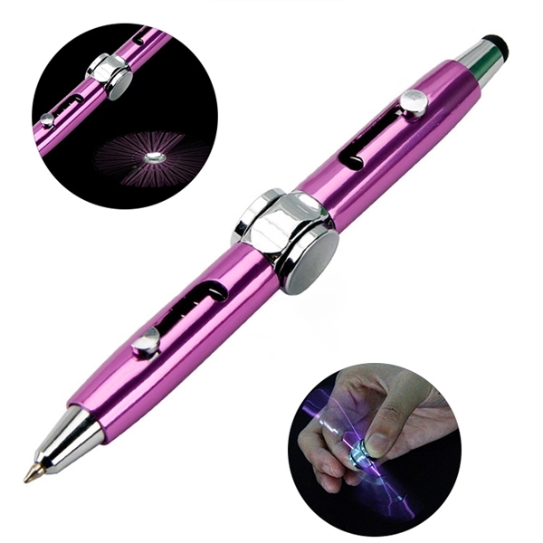 Hand Fidget Spinner Ballpoint Pen With Touch Pen - Image 1