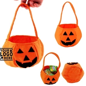 Non-woven Pumpkin Halloween Candy Bag Basket