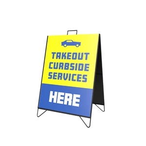 24" x 32" Metal A Frame Kit (2 Signs) - Takeout Services