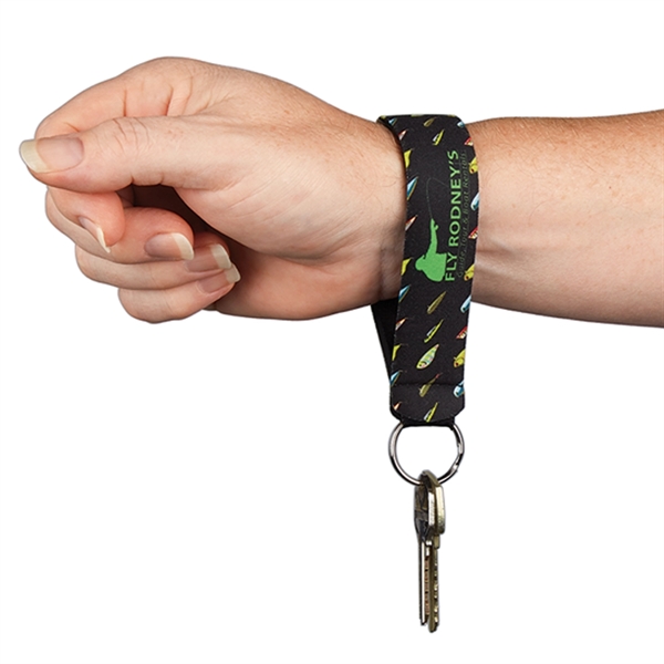 Neoprene Wristband With Key Ring - Image 5