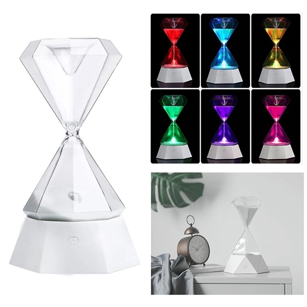 LED Night Light -USB Induction 15 Minutes Timer Hourglass - Image 1