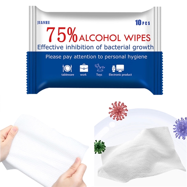 10pcs 75% Alcohol Wet Wipes - Image 1
