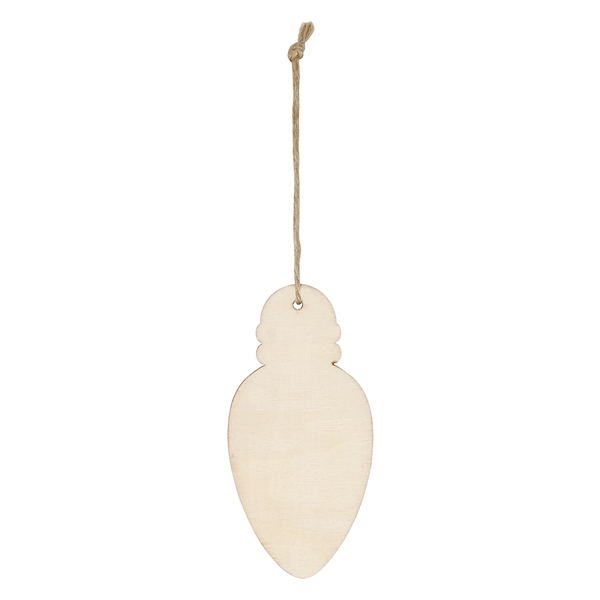 Wood Ornament - Bulb - Image 3