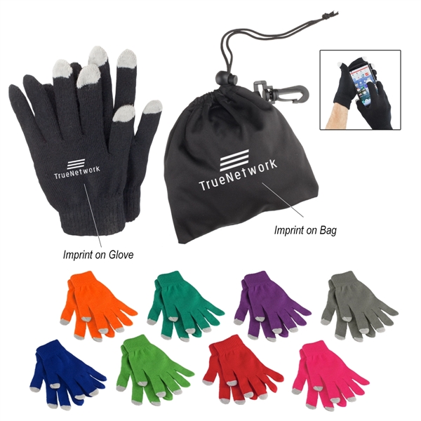Touch Screen Gloves In Pouch - Image 1