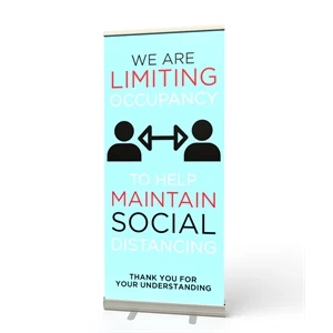 Retractable Banner Stand (Limiting Occupancy To Maintain)
