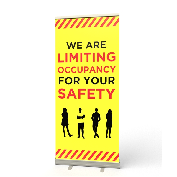 Retractable Banner Stand (Limiting Occupancy For Safety)
