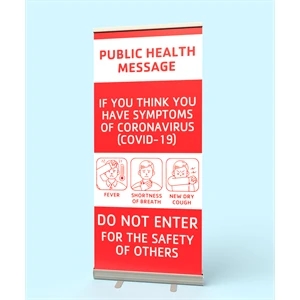Retractable Banner Stand (Public Health Message)