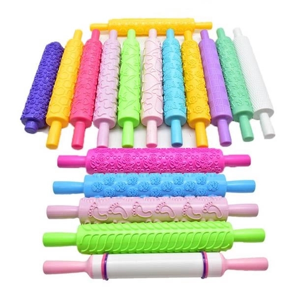 Silicone Embossed Rolling Pins Patterned for Fondant Cake - Image 4