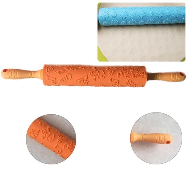 Silicone Embossed Rolling Pins Patterned for Fondant Cake - Image 1
