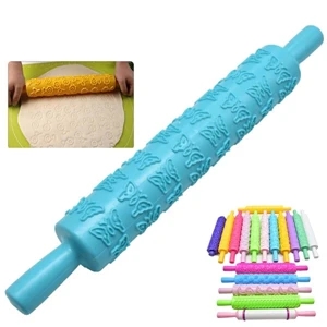 Silicone Embossed Rolling Pins Patterned for Fondant Cake