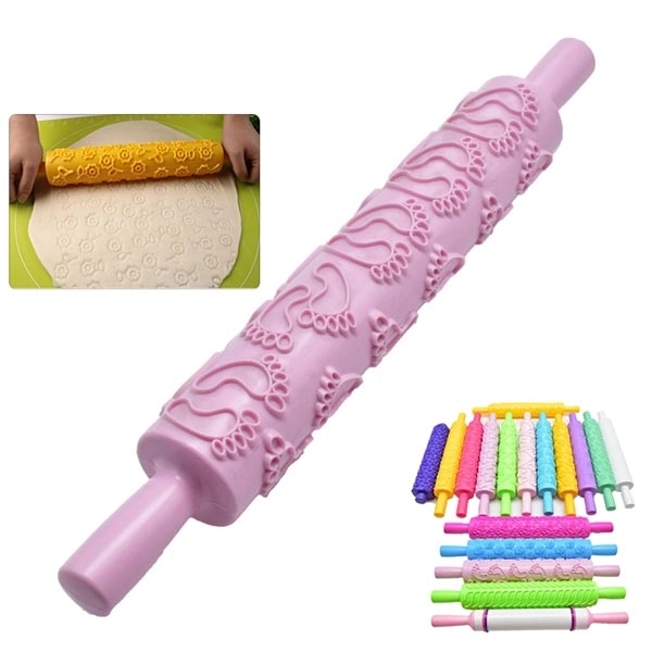 Silicone Embossed Rolling Pins Patterned for Fondant Cake - Image 1