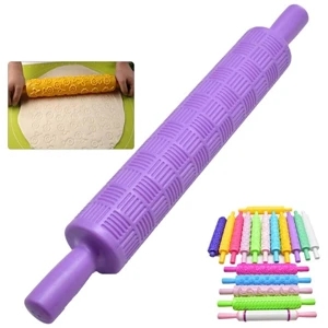 Silicone Embossed Rolling Pins Patterned for Fondant Cake