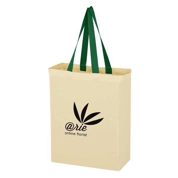 Natural Cotton Canvas Grocery Tote Bag - Image 10