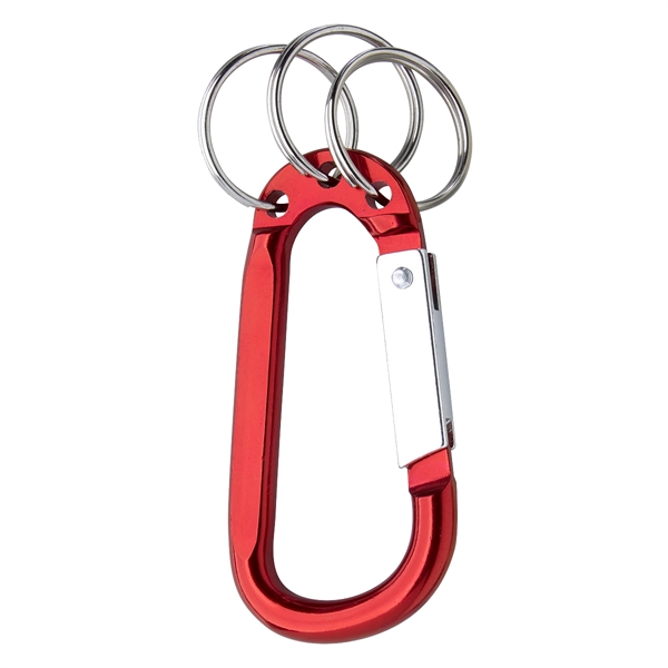 8mm Carabiner With Triple Split Ring - Image 9
