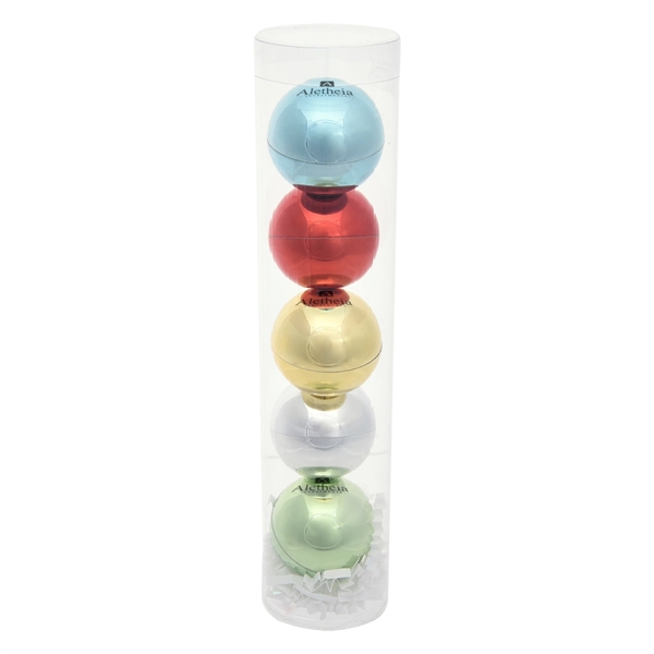 5-Piece Metallic Lip Moisturizer Ball Tube Gift Set - Image 1