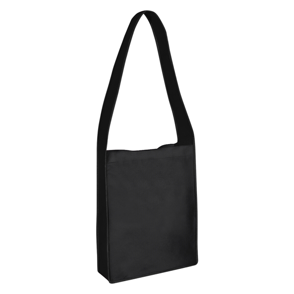 Non-Woven Messenger Tote Bag With Hook And Loop Closure - Image 11