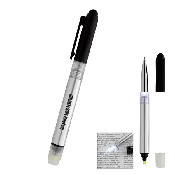 Illuminate 4-In-1 Highlighter Stylus Pen With LED - Image 8