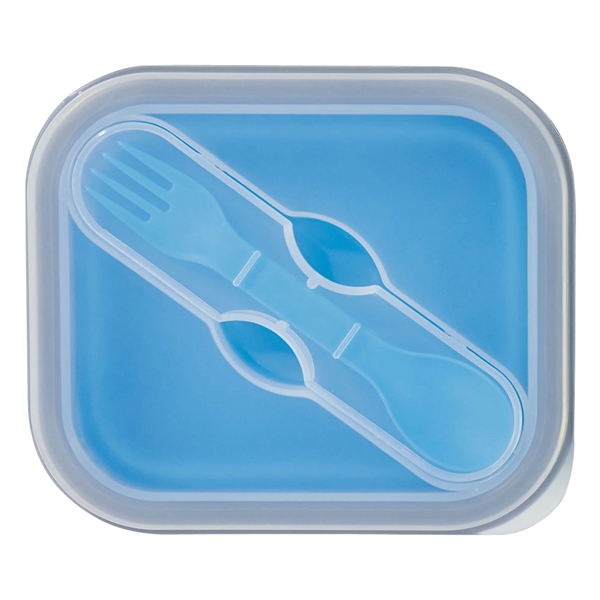 Collapsible Food Container With Dual Utensil - Image 7