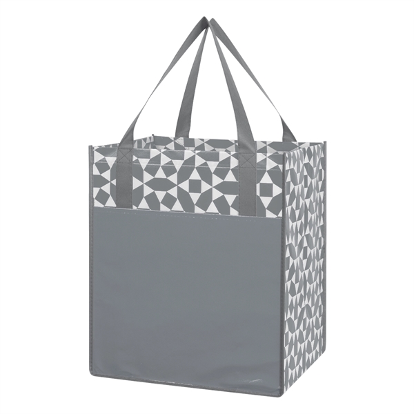 Non-Woven Geometric Shopping Tote Bag - Image 17