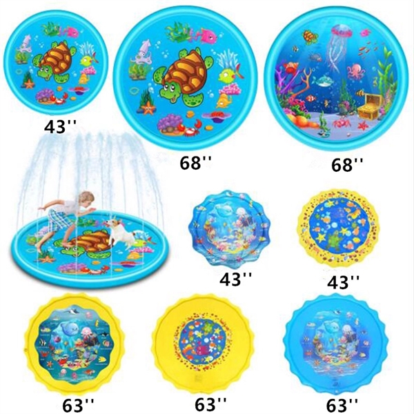 68" Inflatable Splash Pad Sprinkler for Kids     - Image 2