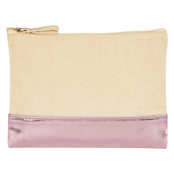 12 Oz. Cotton Cosmetic Bag With Metallic Accent - Image 9