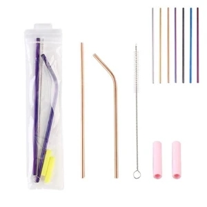 Stainless Steel Straw With PVC Bag And Brush