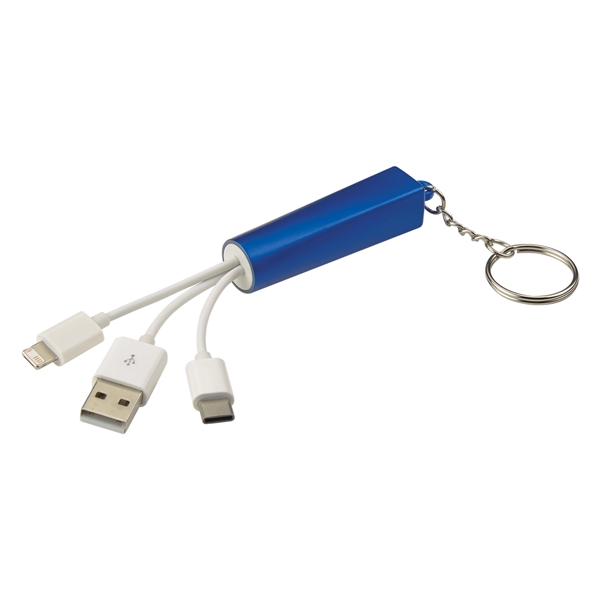 3-In-1 Light Up Charging Cables On Key Ring - Image 10