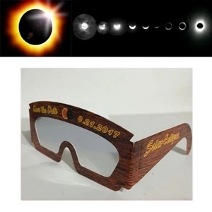 Wooden Pattern Printed Paper Solar Eclipse Glasses